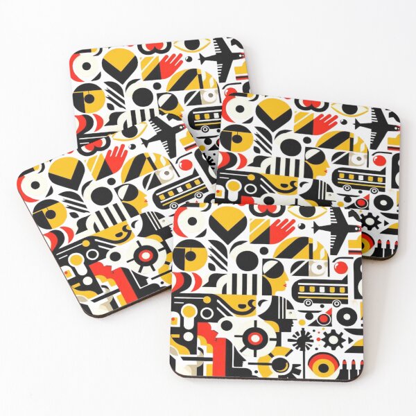 Item preview, "Bold Cubist Art – Fernand Léger Inspired Design" designed and sold by TwoDotsStudio.