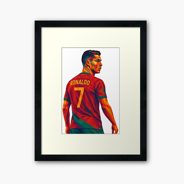 Vista previa del artículo con la obra «Cristiano Ronaldo», diseñado y vendido por PeakForm.