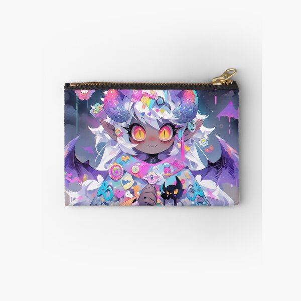 Item preview, Chibi Demon Mage with Rainbow Bats designed and sold by bubblegoth.