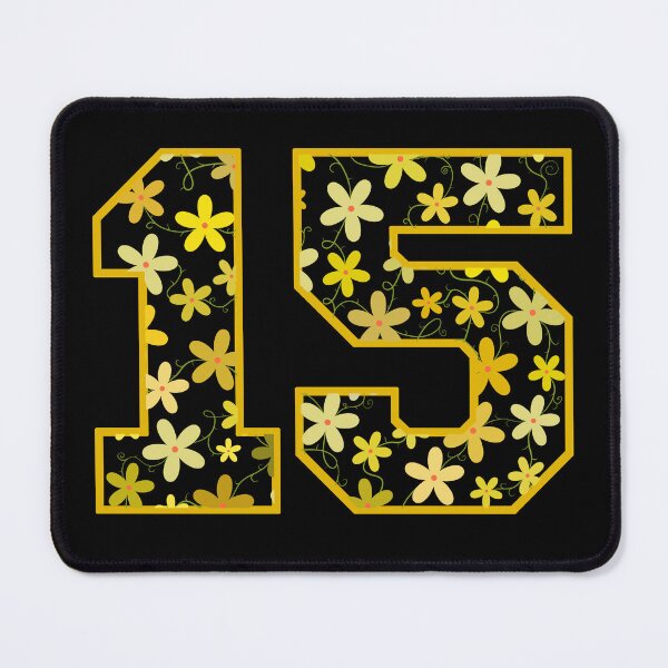 Item preview, Varsity Number Floral 15 designed and sold by rogue-design.