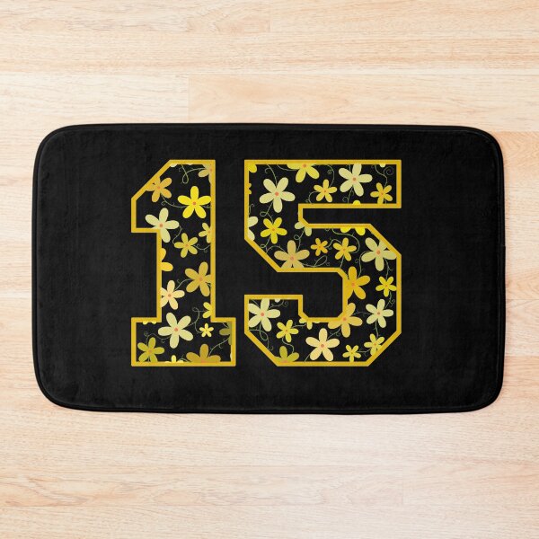 Item preview, Varsity Number Floral 15 designed and sold by rogue-design.