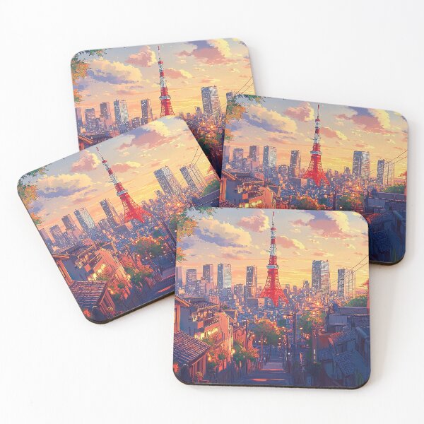 Item preview, Tokyo Street at sunrise Fantasy Art designed and sold by TheArtistOf2022.