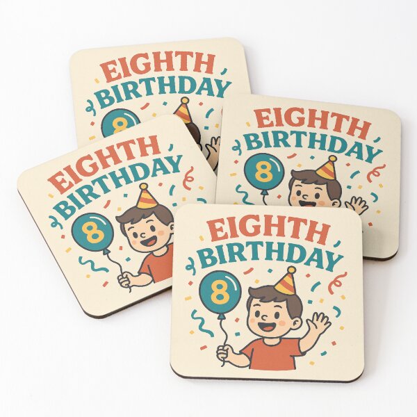 Item preview, Eighth Birthday Boy – Party Balloon Edition designed and sold by SpectrumCreations.
