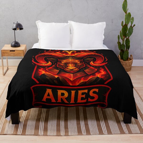 Item preview, Aries Inferno Crest – Fire-Forged Determination designed and sold by Wandering Threads.