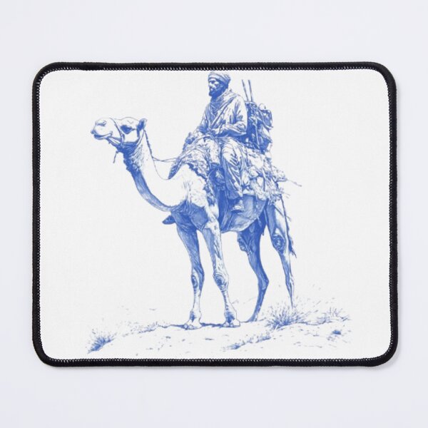 Item preview, Nomadic Journey – Arab Man Riding Camel Through the Desert designed and sold by StickerStudioHQ.