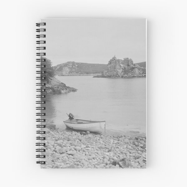 Item preview, Boat at rest on Bryher beach designed and sold by lowtidecreative.