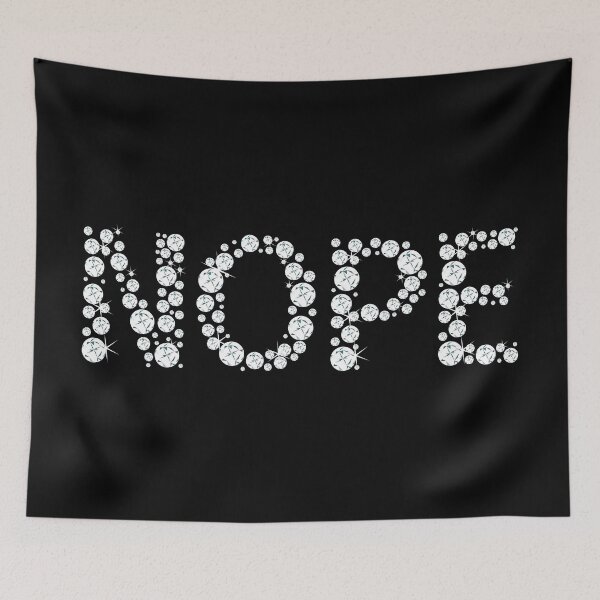Item preview, NOPE Rhinestone Trendy Minimal Y2K designed and sold by chillaxcats.