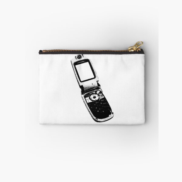 Item preview, Retro Flip Phone – Classic Black & White Throwback Design designed and sold by StickerStudioHQ.
