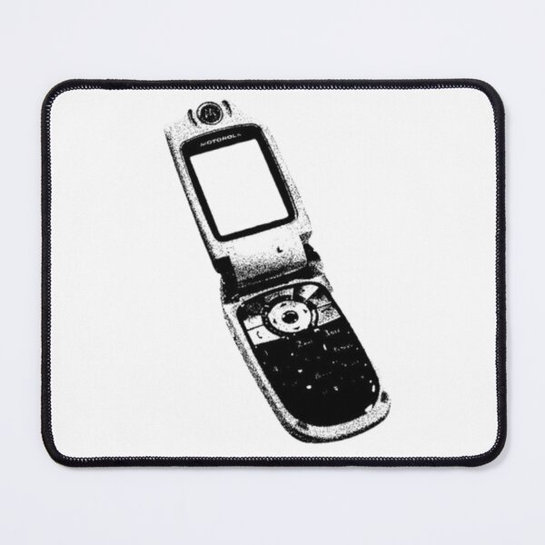 Item preview, Retro Flip Phone – Classic Black & White Throwback Design designed and sold by StickerStudioHQ.