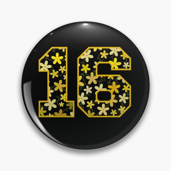 Item preview, Varsity Number Floral 16 designed and sold by rogue-design.