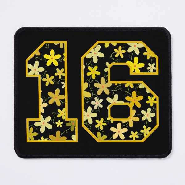 Item preview, Varsity Number Floral 16 designed and sold by rogue-design.
