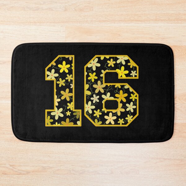 Item preview, Varsity Number Floral 16 designed and sold by rogue-design.