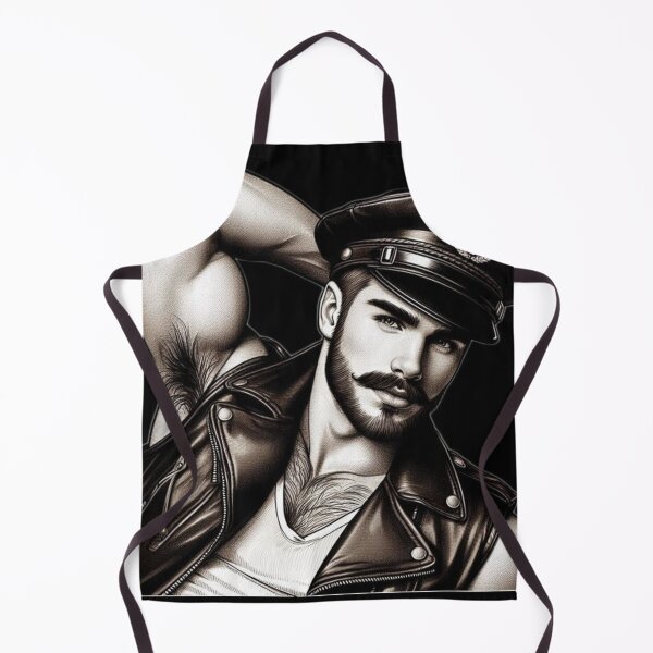 Item preview, 1950s Vintage Black & White Tom of Finland Tribute Leather Daddy Gay Pride Graphic Design designed and sold by ItsAKinkThing.