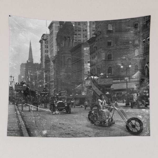 Item preview, Steampunk Biker Woman Collage designed and sold by caracatita75.