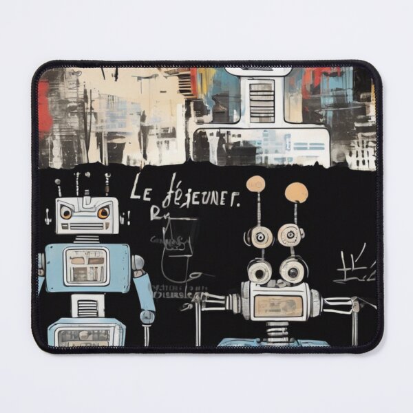 Item preview, Robot Love Art Illustrations Midcentury | #37 'Le Déjeuner' designed and sold by NickWhittleArt.