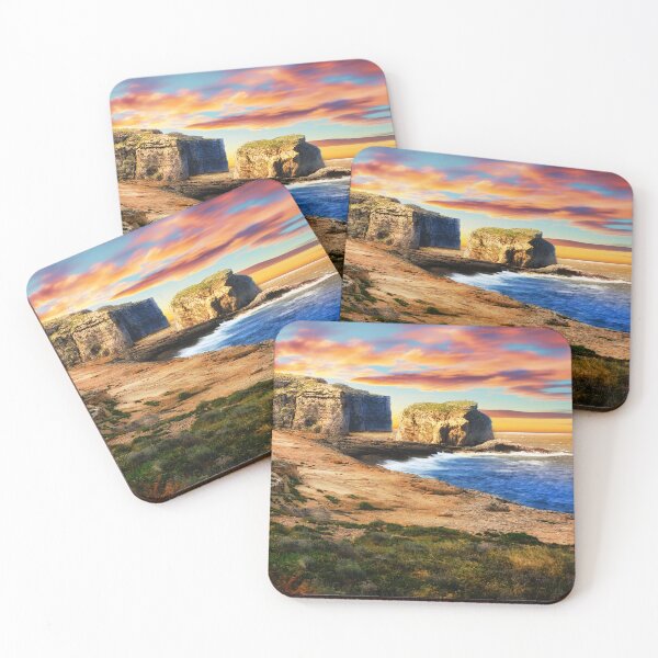 Item preview, Fungus Rock in Dwejra at sunset in Gozo landscape designed and sold by TheArtistOf2022.
