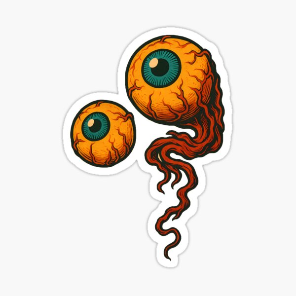 Item preview, Psychedelic Floating Eyeballs – Retro Horror Art designed and sold by THE P   PERCENT.