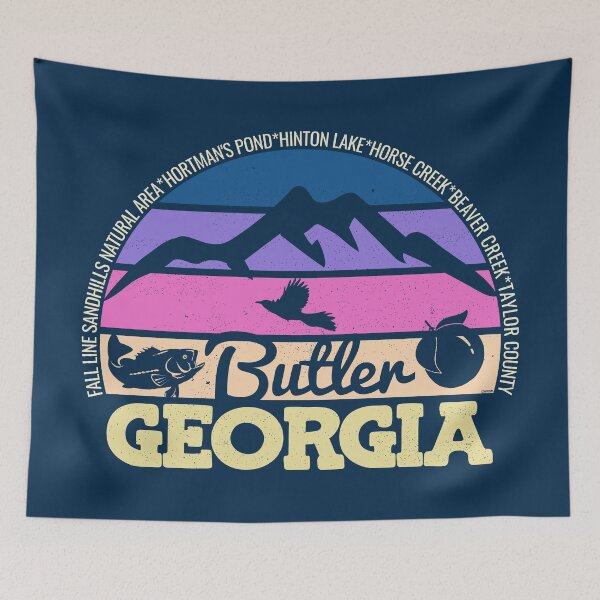 Item preview, Butler Georgia Sunset Retro Vintage Local Pride Logo designed and sold by CRHPOD20.