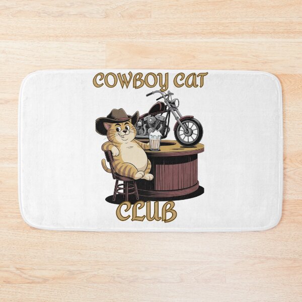 Item preview, Cowboy Cat Club – Chill Cat Biker Retro Style Art designed and sold by HYSTOREGYMWEAR.