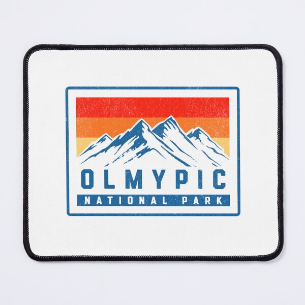 Item preview, Olympic National Park Vintage Mountains designed and sold by Guarddogdrive.