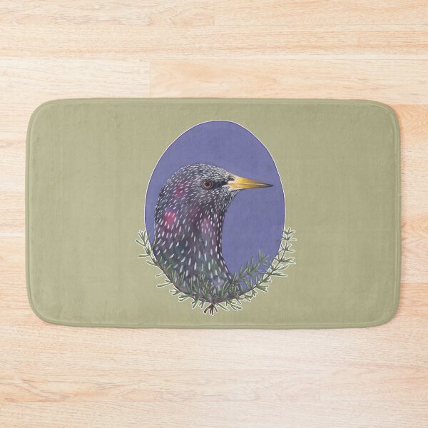 Item preview, Starling – Hand-painted bird portrait in watercolor and gouache designed and sold by Laura Hartleif.