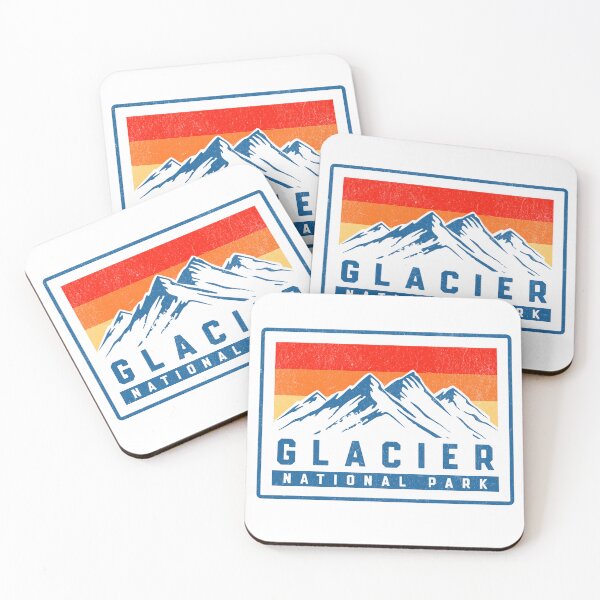 Item preview, Glacier National Park Vintage Mountains designed and sold by Guarddogdrive.