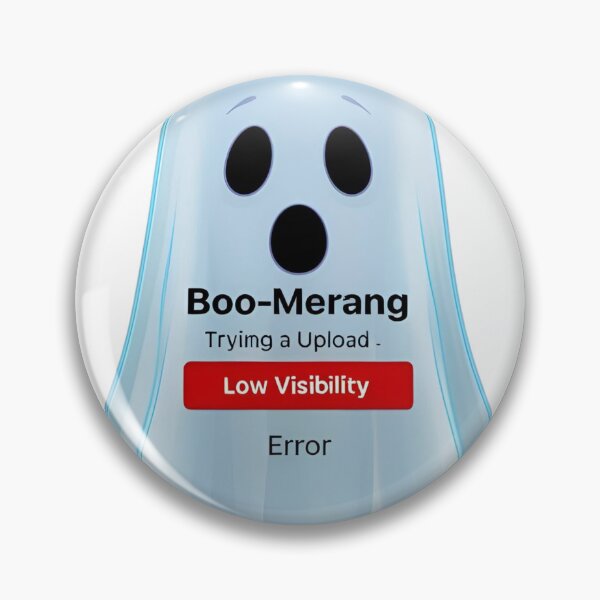 Item preview, Ghost Social Media Fail - Boo-merang Upload Error Paranormal Meme Design designed and sold by azersan.