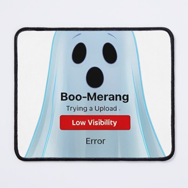 Item preview, Ghost Social Media Fail - Boo-merang Upload Error Paranormal Meme Design designed and sold by azersan.