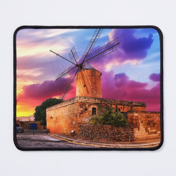 Item preview, Gozo Ta Kola Windmill at Sunrise designed and sold by TheArtistOf2022.