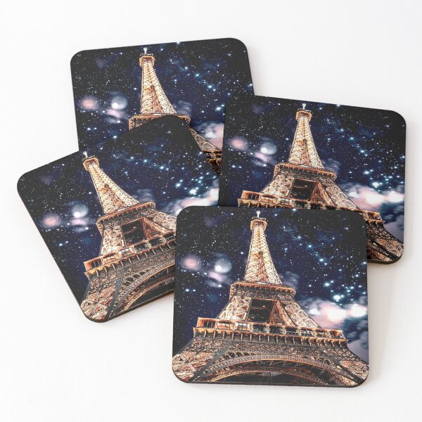 Item preview, Illuminated Eiffel Tower Under Starry Night designed and sold by Exodoi.