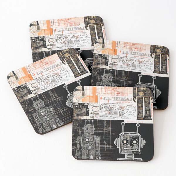 Item preview, Robot Love Art Illustrations Midcentury | #42 'Blueprint' designed and sold by NickWhittleArt.