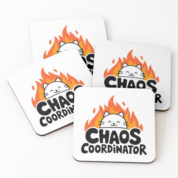 Item preview, Chaos Coordinator! Cute Cat Pun designed and sold by PMCreative.
