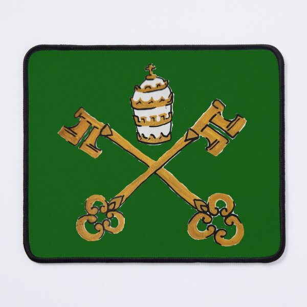 Item preview, Papal Keys Dark Green designed and sold by Snowroseblossom.