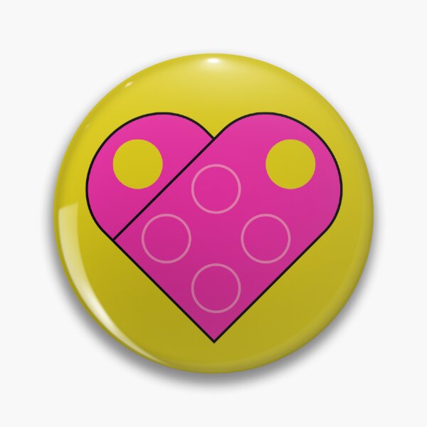 Item preview, Building Brick Toy Heart - hot pink designed and sold by YonderAndBeyond.