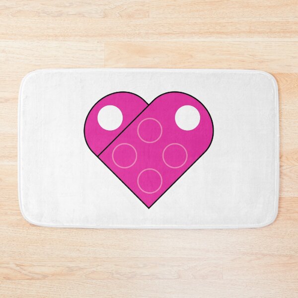 Item preview, Building Brick Toy Heart - hot pink designed and sold by YonderAndBeyond.