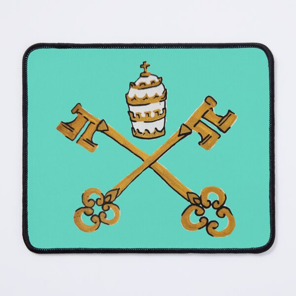 Item preview, Papal Keys Aqua designed and sold by Snowroseblossom.