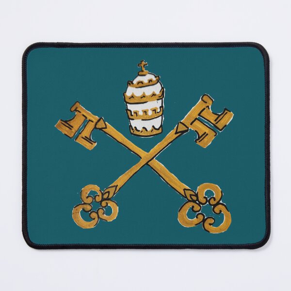 Item preview, Papal Keys Teal designed and sold by Snowroseblossom.