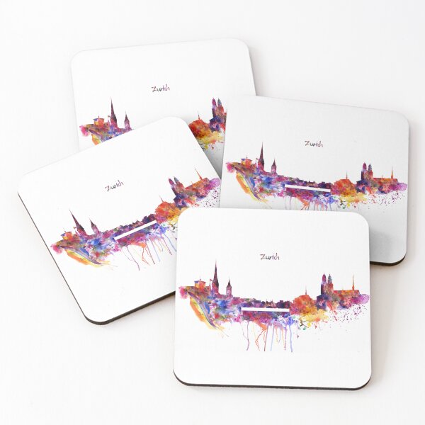 Item preview, Colorful Zurich Skyline designed and sold by caracatita75.