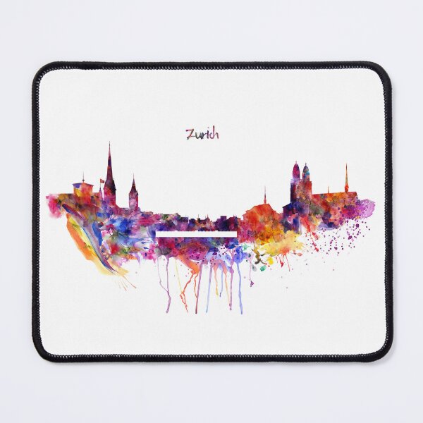 Item preview, Colorful Zurich Skyline designed and sold by caracatita75.