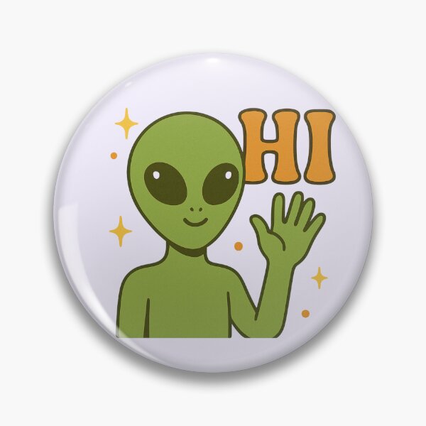 Item preview, Retro Alien Saying “Hi” designed and sold by Designeerguy.
