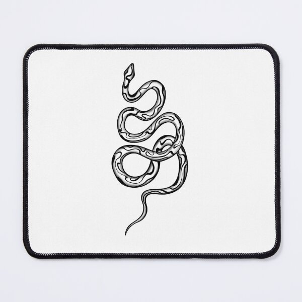 Item preview, Snake with fluid lines designed and sold by Inkterrobang.