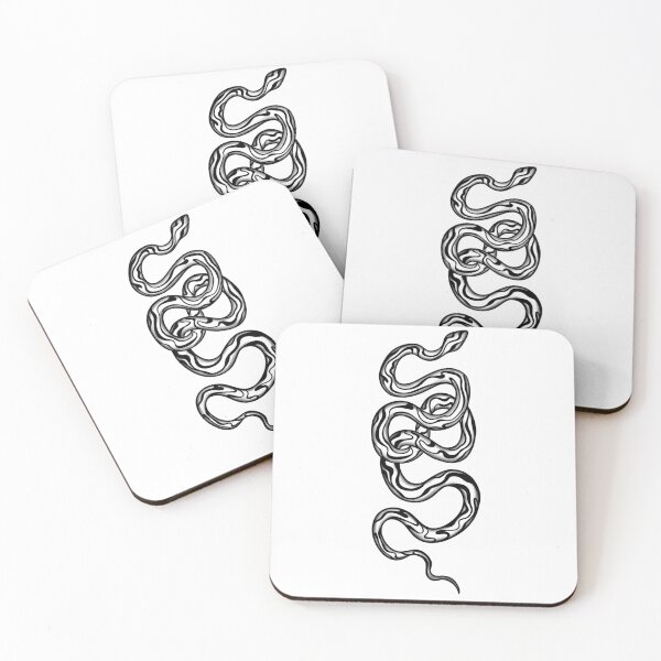 Item preview, Snake with fluid lines designed and sold by Inkterrobang.
