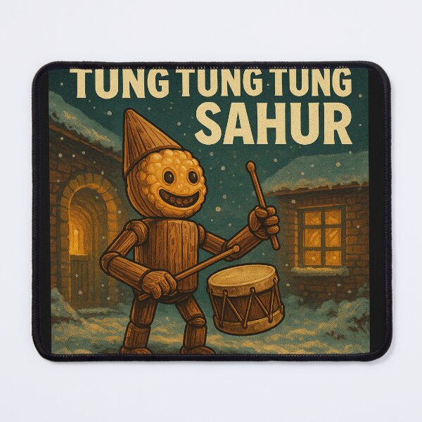 Item preview, Tung Tung Tung Sahur – Wooden Guardian designed and sold by SpectrumCreations.