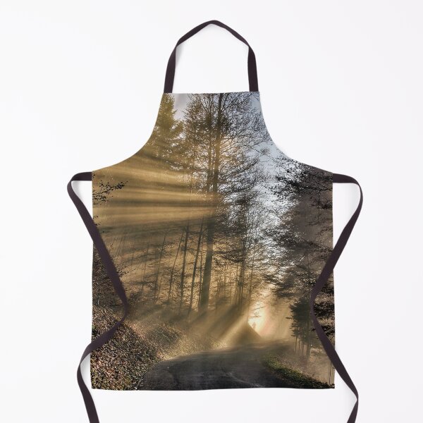 Item preview, Sunbeams in the fog – Magical play of light in the morning forest designed and sold by beatbieri.ch.