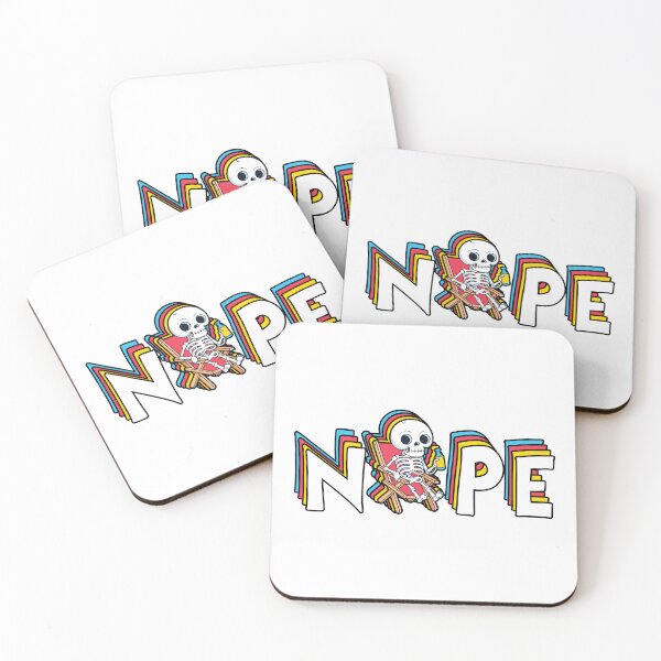 Item preview, Lazy Skeleton Nope Funny Dark Humor Vibe designed and sold by chillaxcats.