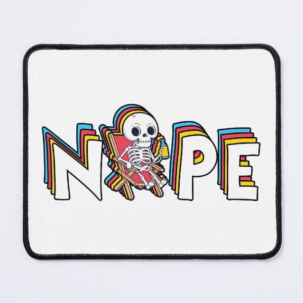 Item preview, Lazy Skeleton Nope Funny Dark Humor Vibe designed and sold by chillaxcats.