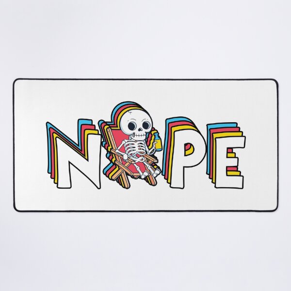 Item preview, Lazy Skeleton Nope Funny Dark Humor Vibe designed and sold by chillaxcats.