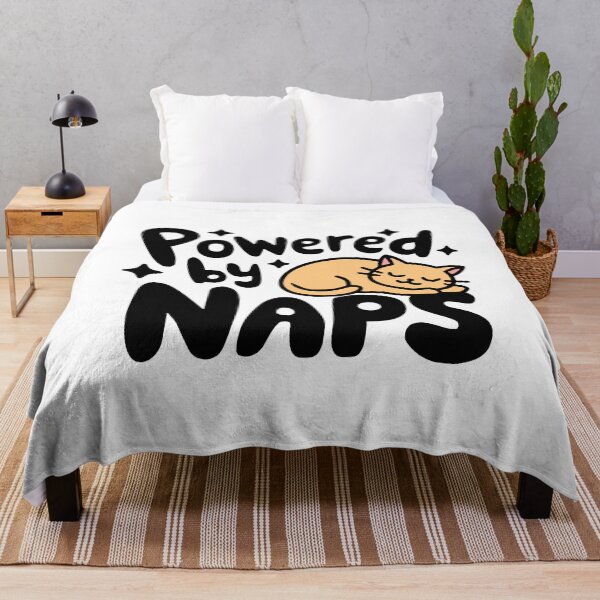 Item preview, Powered By Naps! Funny Sleeping Cat designed and sold by PMCreative.