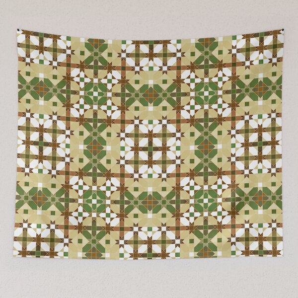 Item preview, Elegant Warm-Toned Geometric Mosaic designed and sold by Tarjiart.