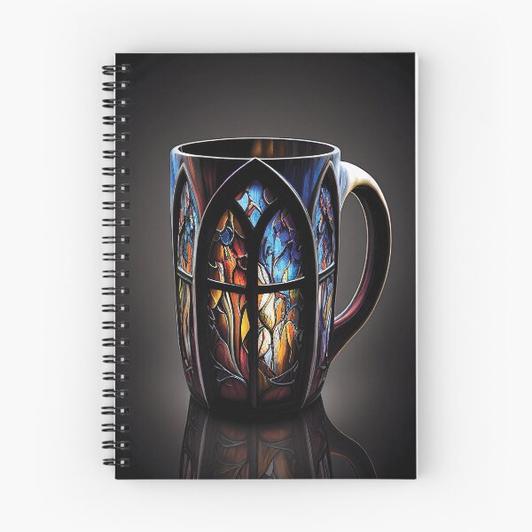 Item preview, Stained Glass Serenity Mug - Gothic Glow Design designed and sold by ShadowAndSlate.